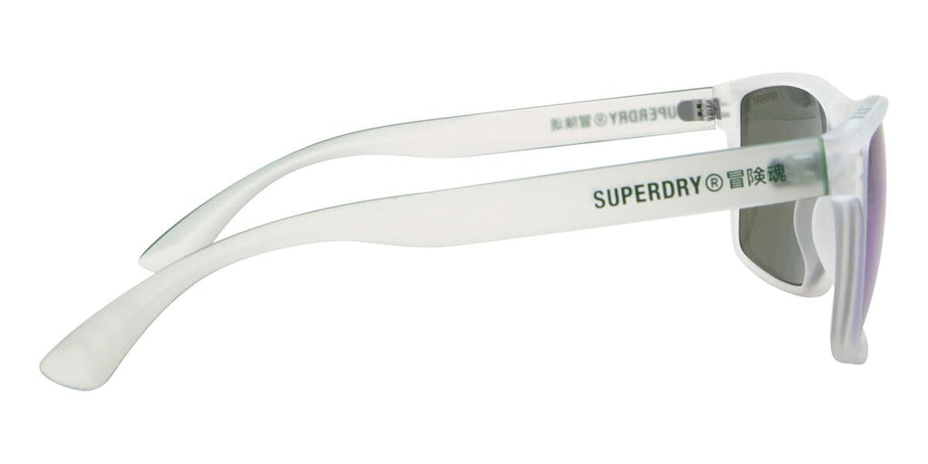 Superdry Kobe 183 Rectangle Sunglasses - Matte Crystal Green Mirrored