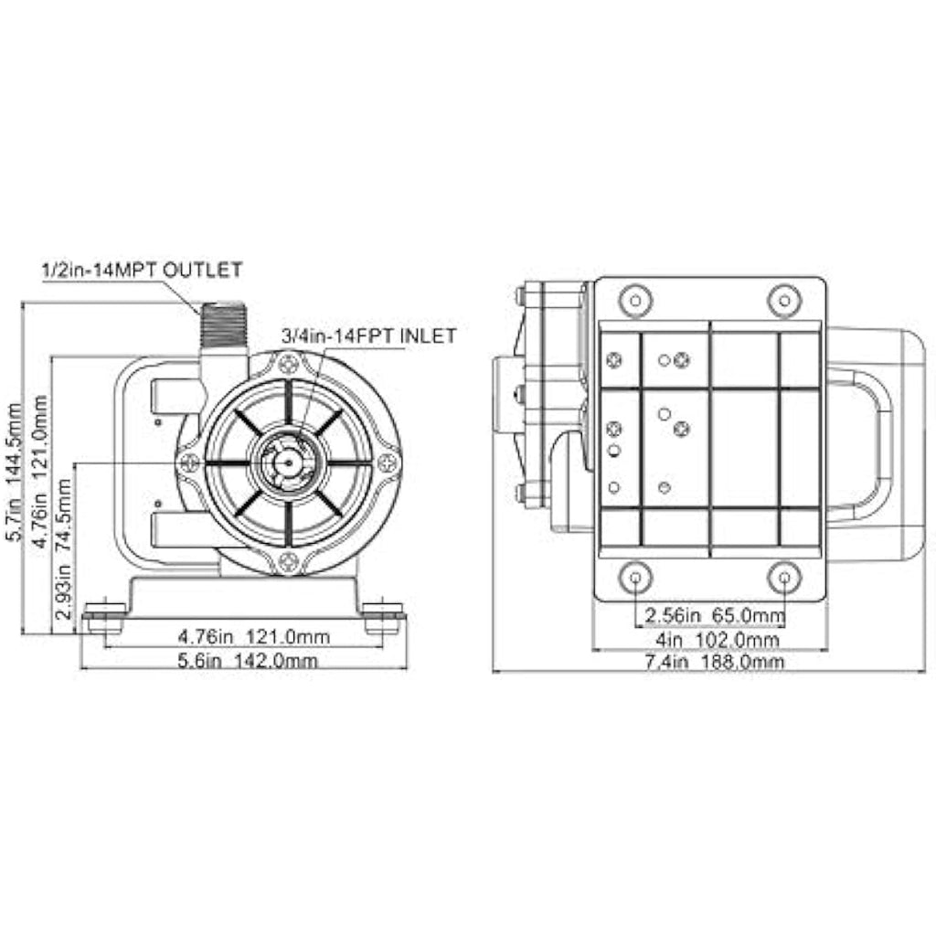 Seaflo Marine Air Conditioning Seawater Circulation Pump | 500 GPH 230V