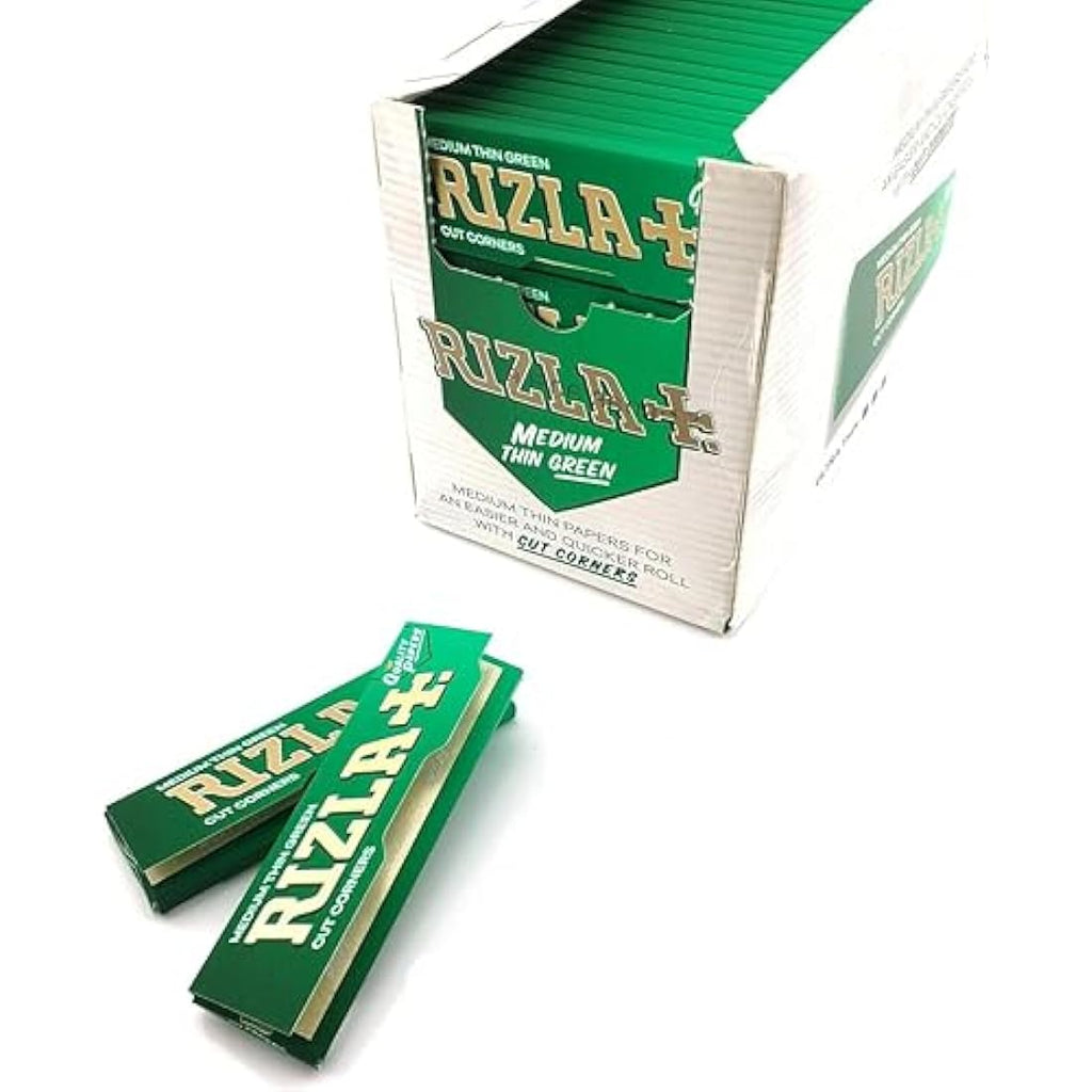 Rizla Green Rolling Papers – Medium Weight Cigarette Paper, 100 Packs