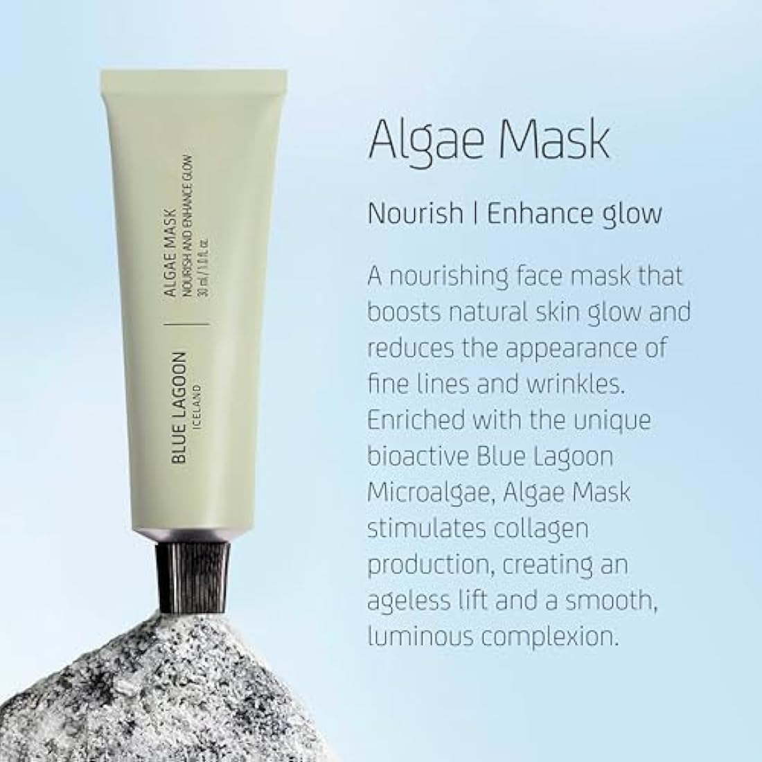 Blue Lagoon Algae Face Mask – Nourishing Collagen Boost & Glow (75ml)