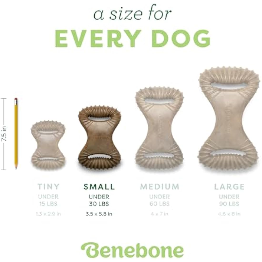 Benebone Dental Dog Chew Toy – Real Bacon Flavor Nylon for Small Dogs
