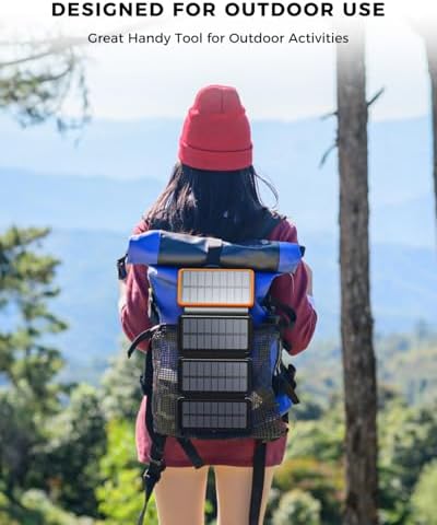 ADDTOP 25000mAh Solar Power Bank | 4 Foldable Panels Portable Charger