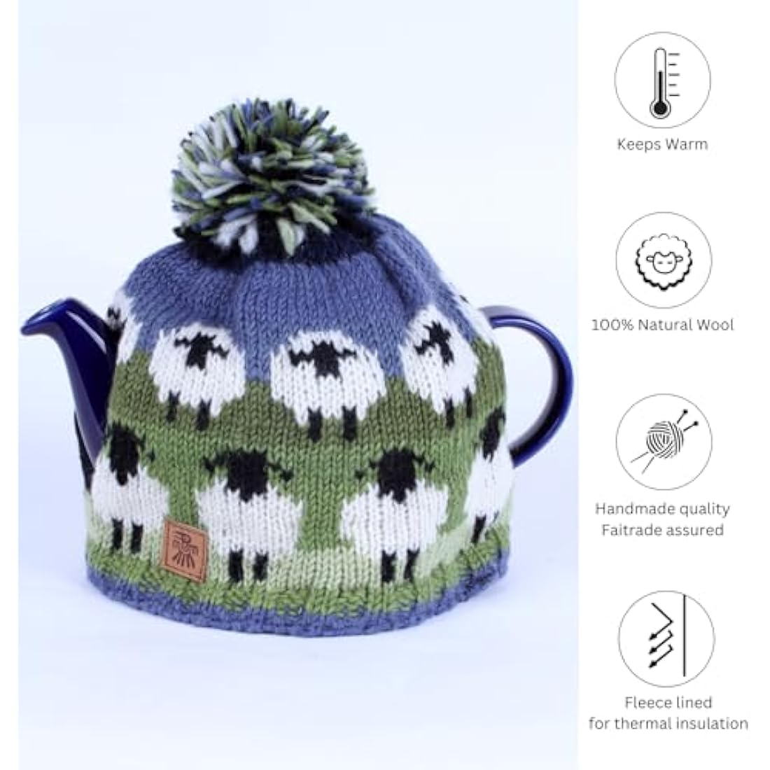 Pachamama Sheep Wool Tea Cosy | Insulated 4-6 Cup Teapot Cover