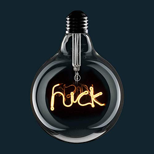Jolof Store E27 Dimmable LED Globe Bulb – F**K Filament Smoky Glass 4W