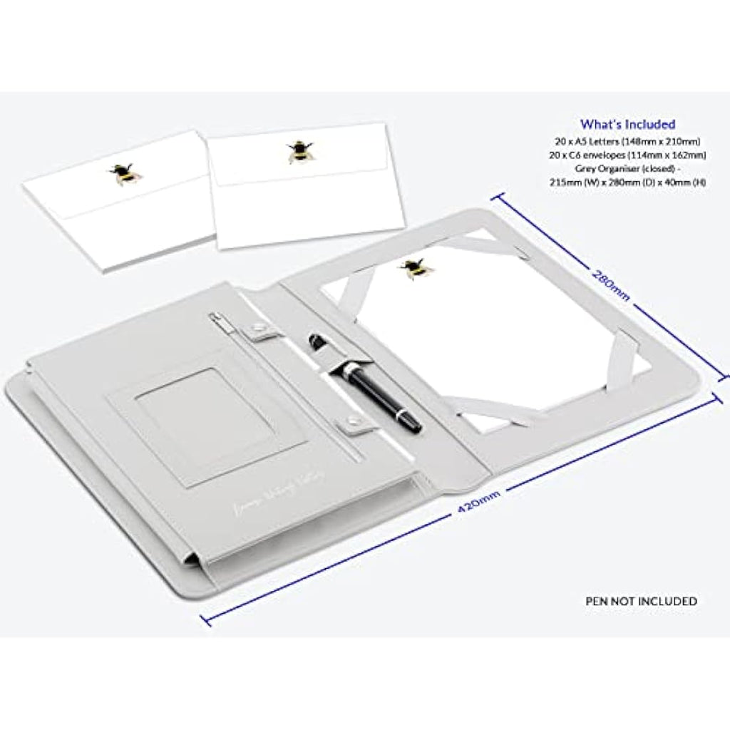 Me Loovely Bumble Bee A5 Letter Writing Paper & Envelopes Set with Organiser