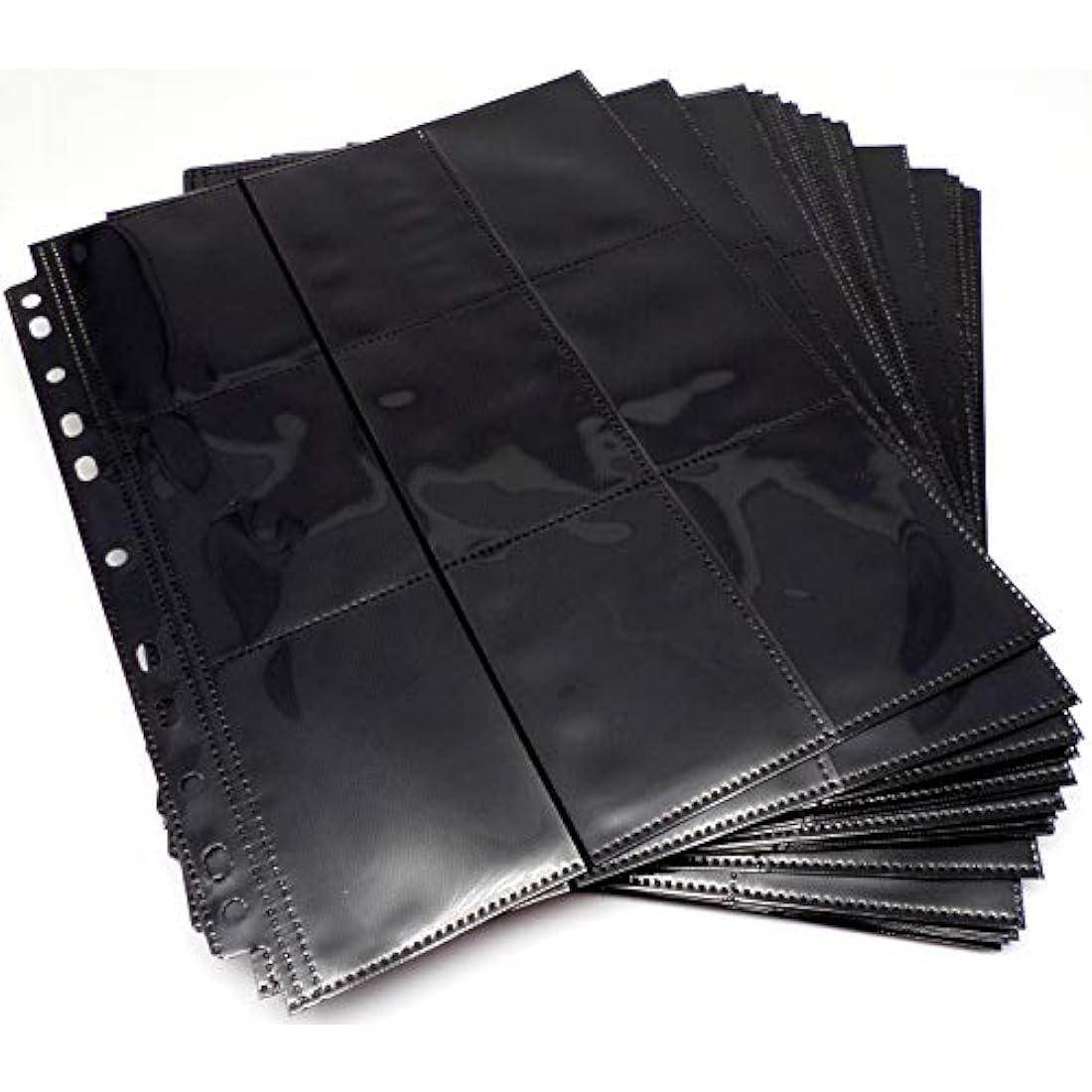 docsmagic.de 3-Ring Card Album with 50 18-Pocket Sideloading Pages - Black