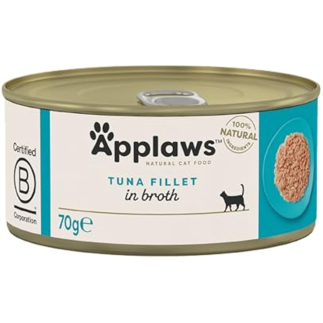 Applaws Natural Wet Cat Food – Tuna Fillet in Broth (24 x 70g Tins)