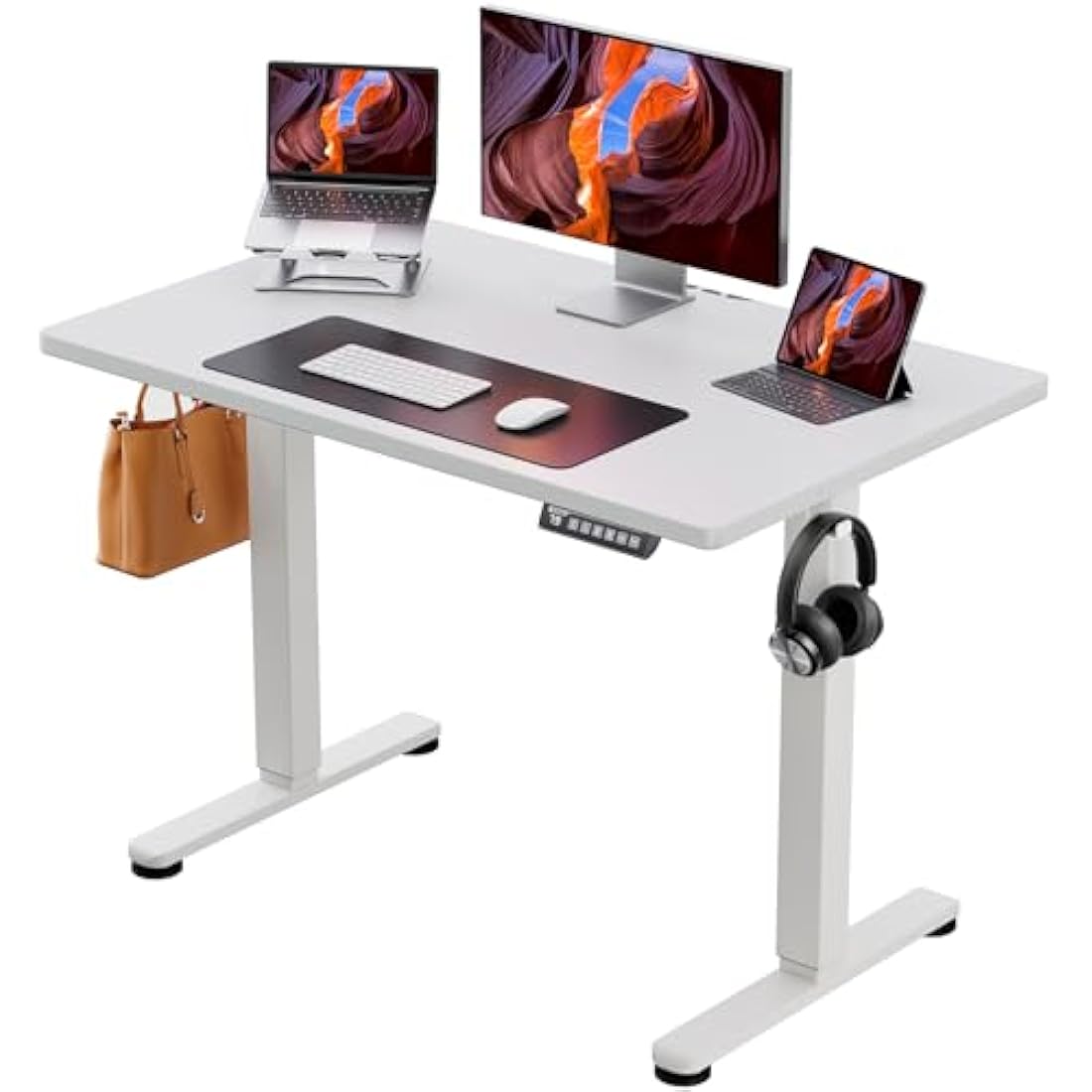 ErGear Electric Standing Desk – 100x60cm Height Adjustable Sit Stand Desk