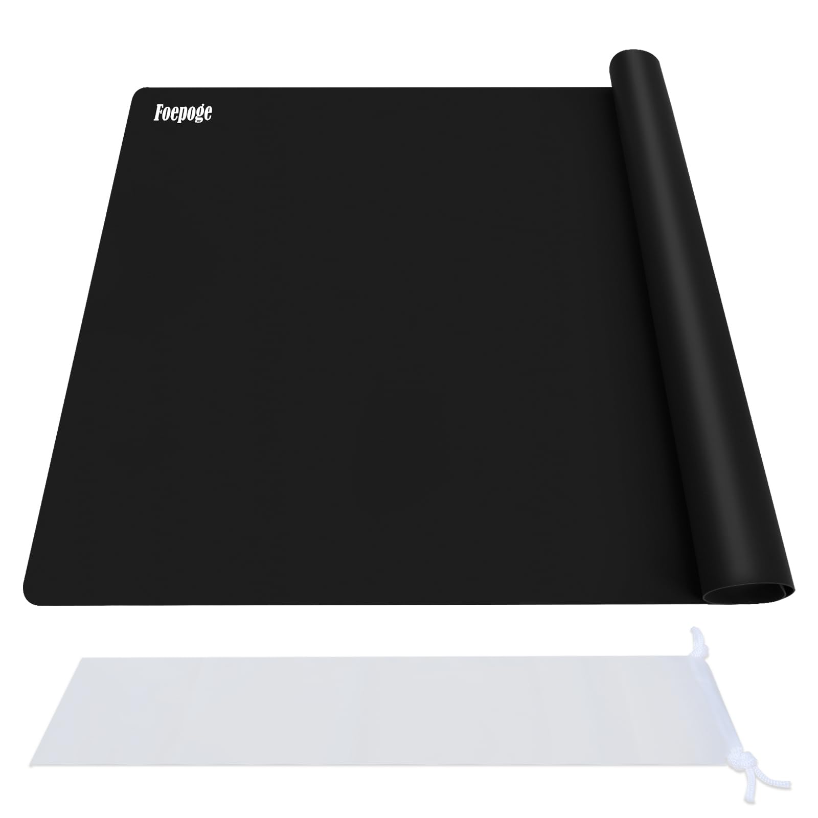 Foepoge Extra Large Silicone Mat for Resin Casting – 71x51cm Non-Stick Black