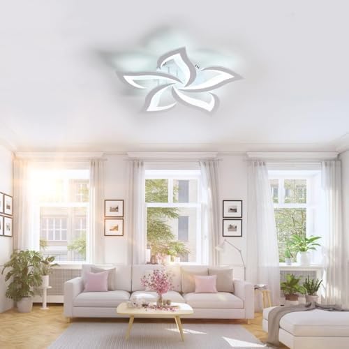 Comely Modern LED Petal Ceiling Light | 60W Acrylic Lotus Chandelier