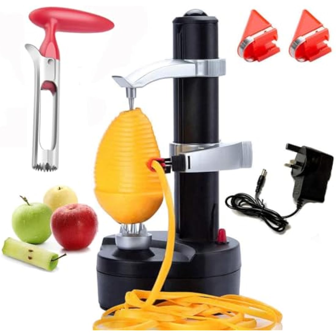 AIHANCH Electric Potato Peeler - Automatic Fruit Peeler with 3 Blades