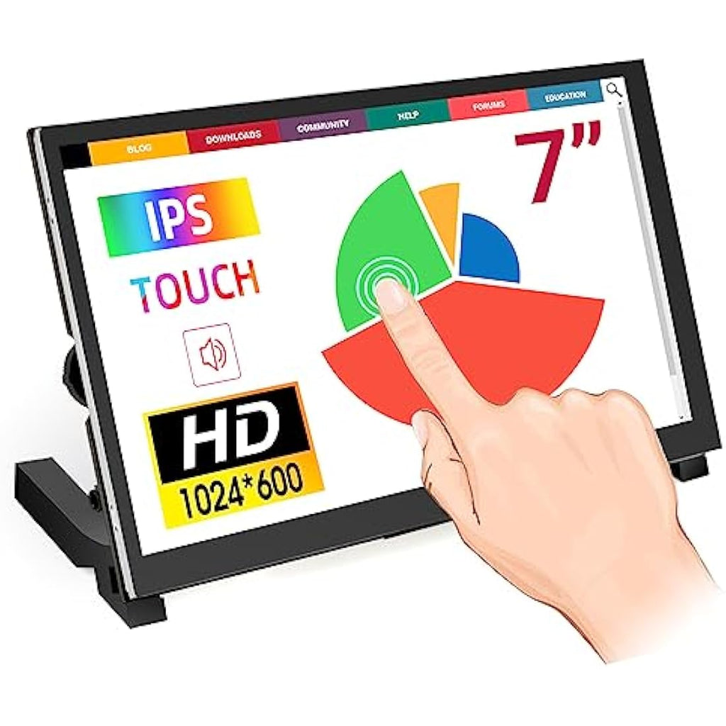 ELECROW 7 Inch IPS Touchscreen Monitor – 1024x600 Raspberry Pi Display