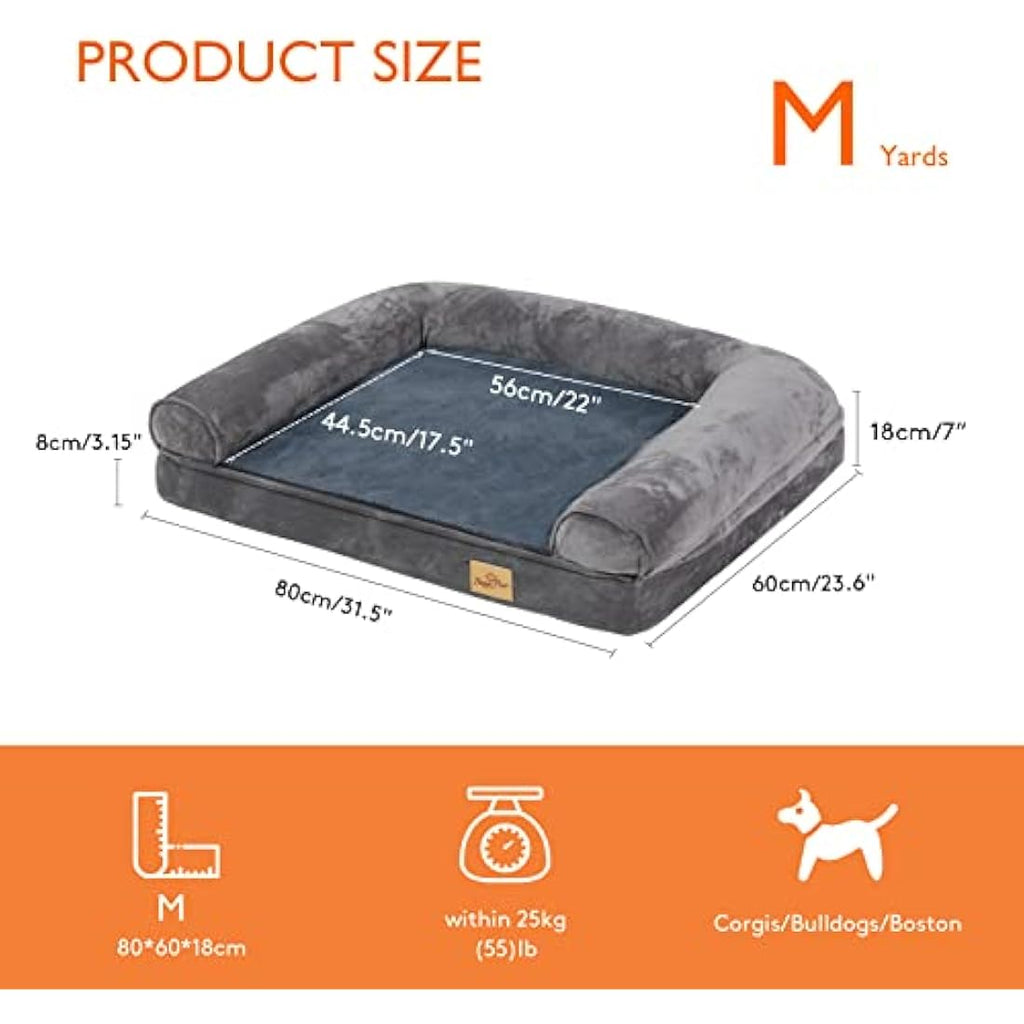 BingoPaw Orthopedic Memory Foam Dog Bed – Waterproof Washable Sofa Couch