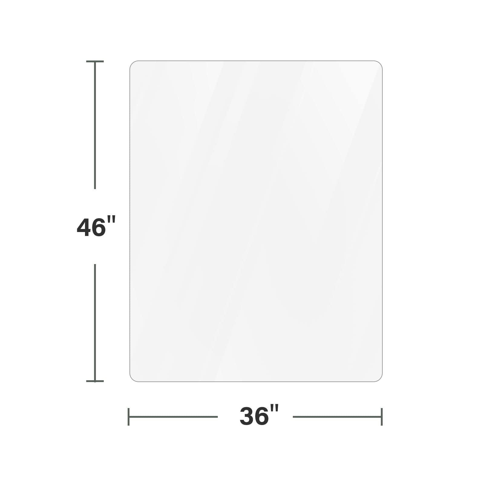 CASSILANDO Tempered Glass Office Chair Mat for Carpet & Hardwood, 90x115cm