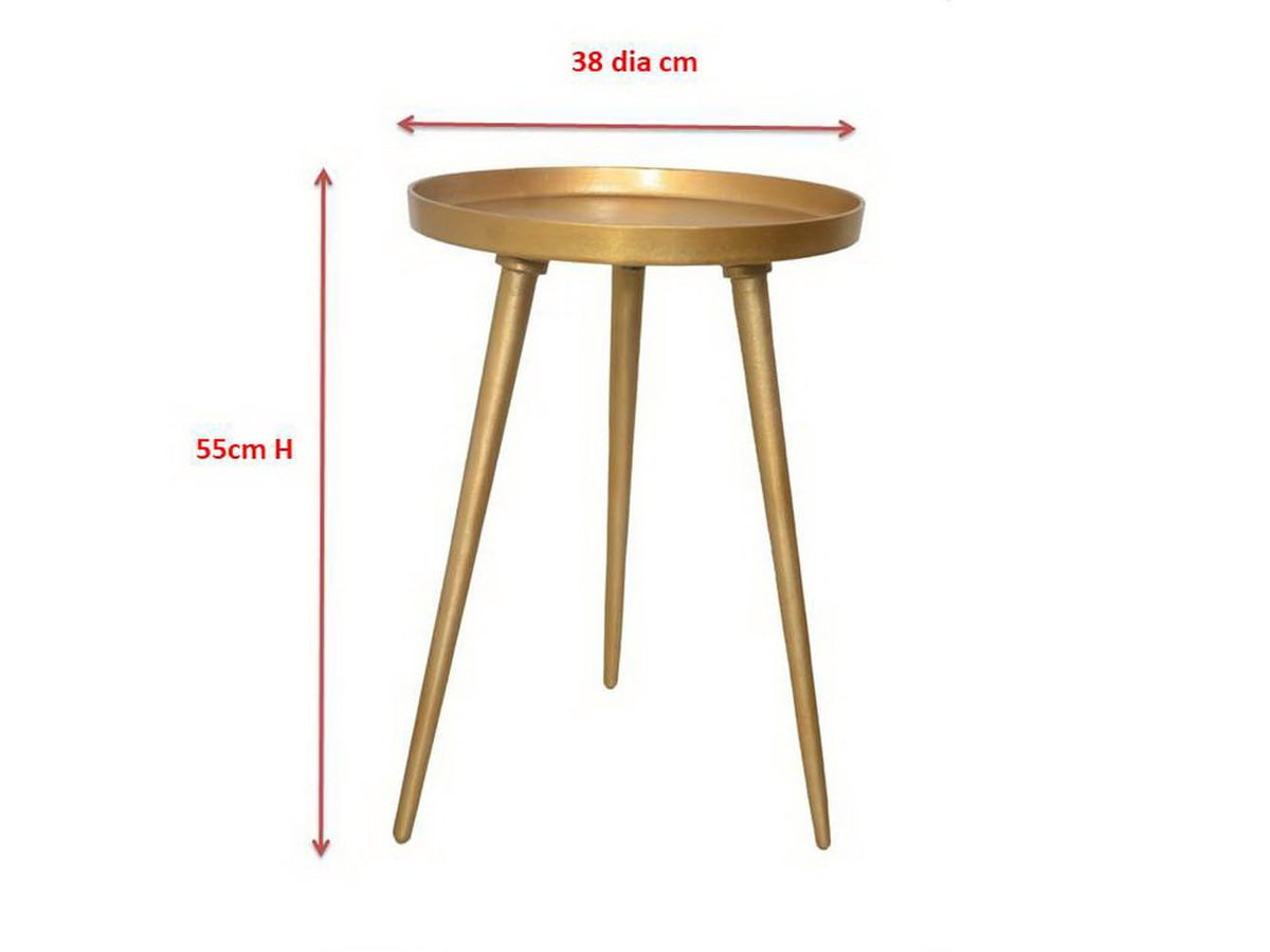 ASPECT Maxine Tripods Metal Side Table Gold ST98G