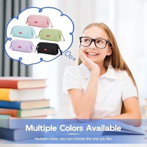 Mamowla Large Pencil Case | Durable Stationery Pouch for School
