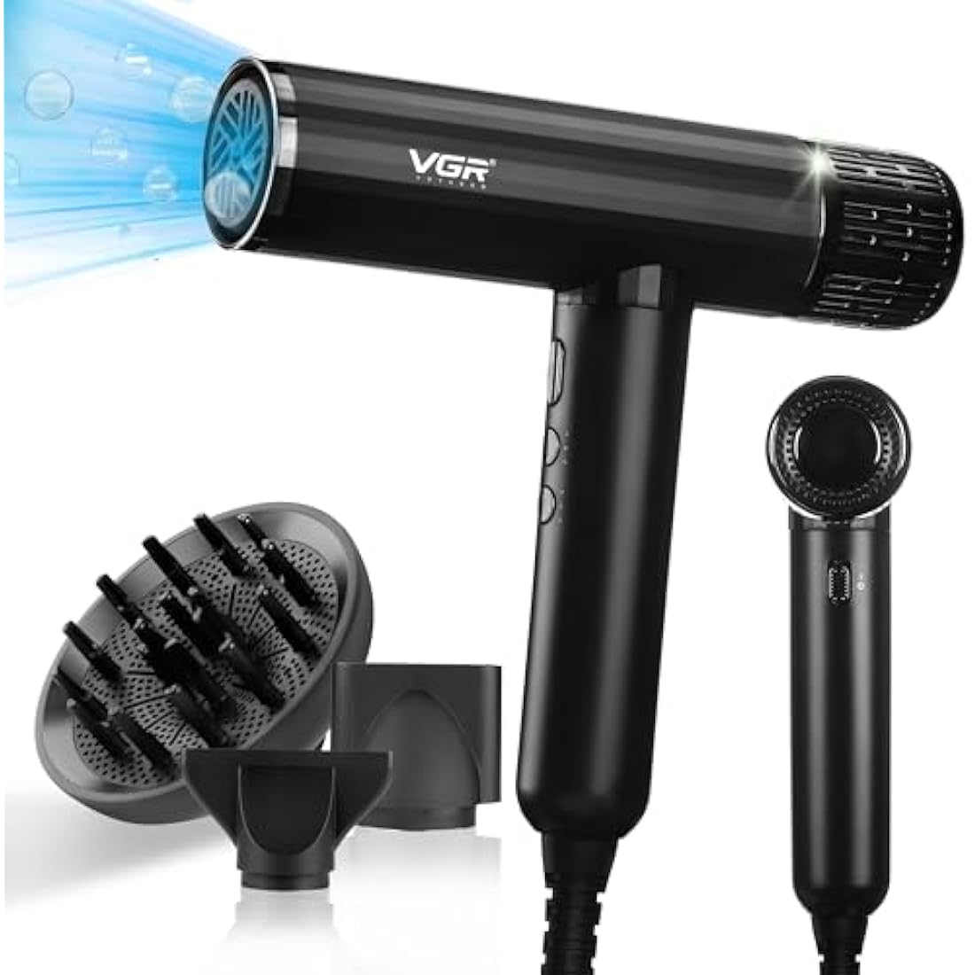 VGR Professional Ionic Hair Dryer – 11000 RPM Brushless Motor