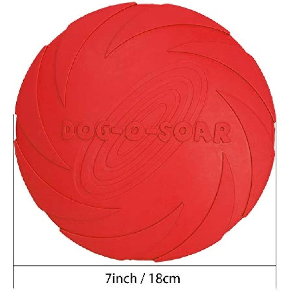 Dog Flying Disc – 2 Pack 7 Inch Floating Rubber Fetch Toy
