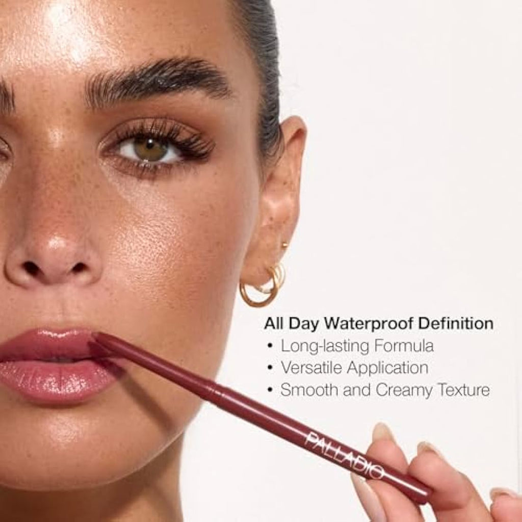 Palladio Retractable Waterproof Lip Liner – Creamy Nude Lip Pencil