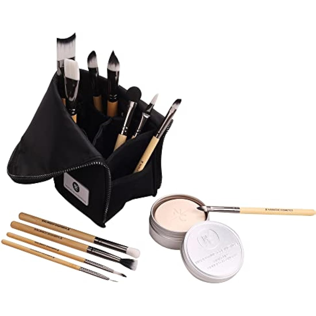 Narrative Cosmetics 12-Piece SFX Makeup Brush Kit with Soap & Bag