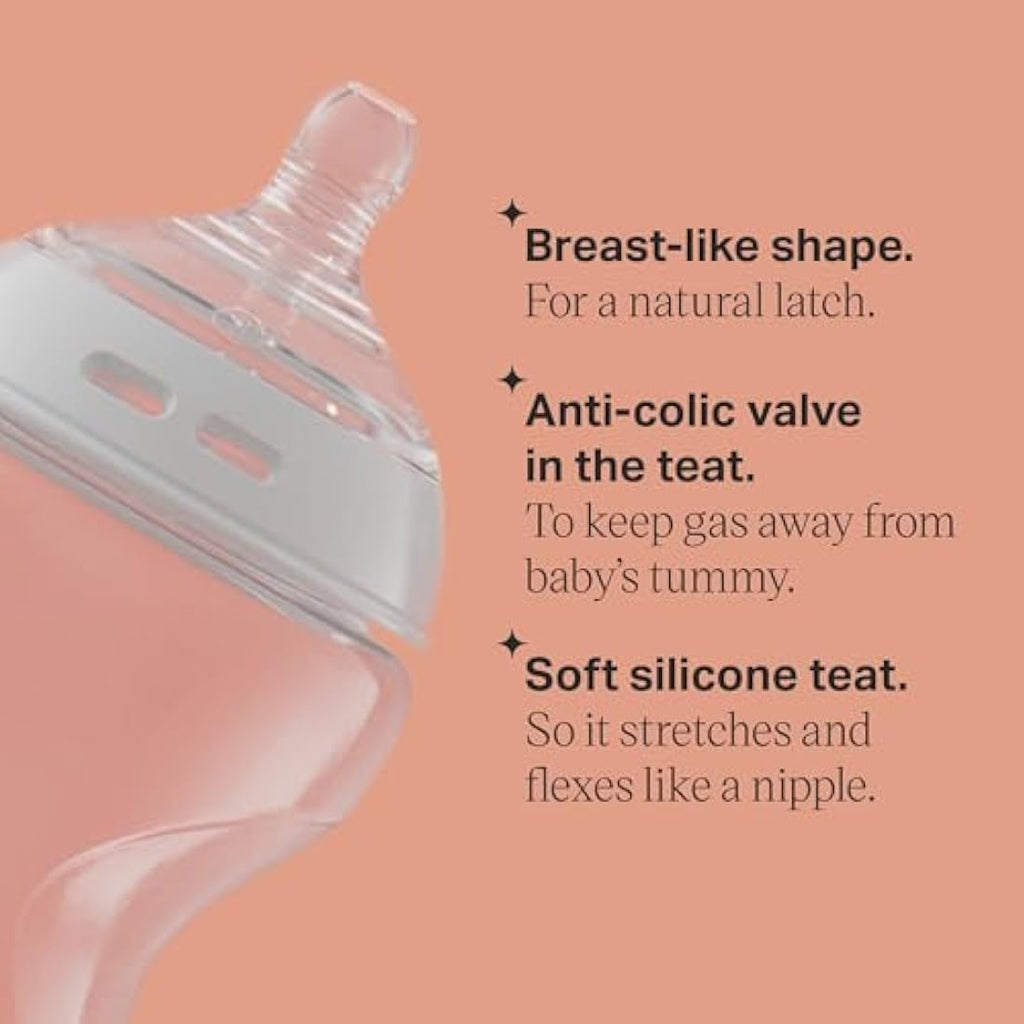 Tommee Tippee Natural Start Baby Bottles | 150ml Slow Flow, 3 Pack