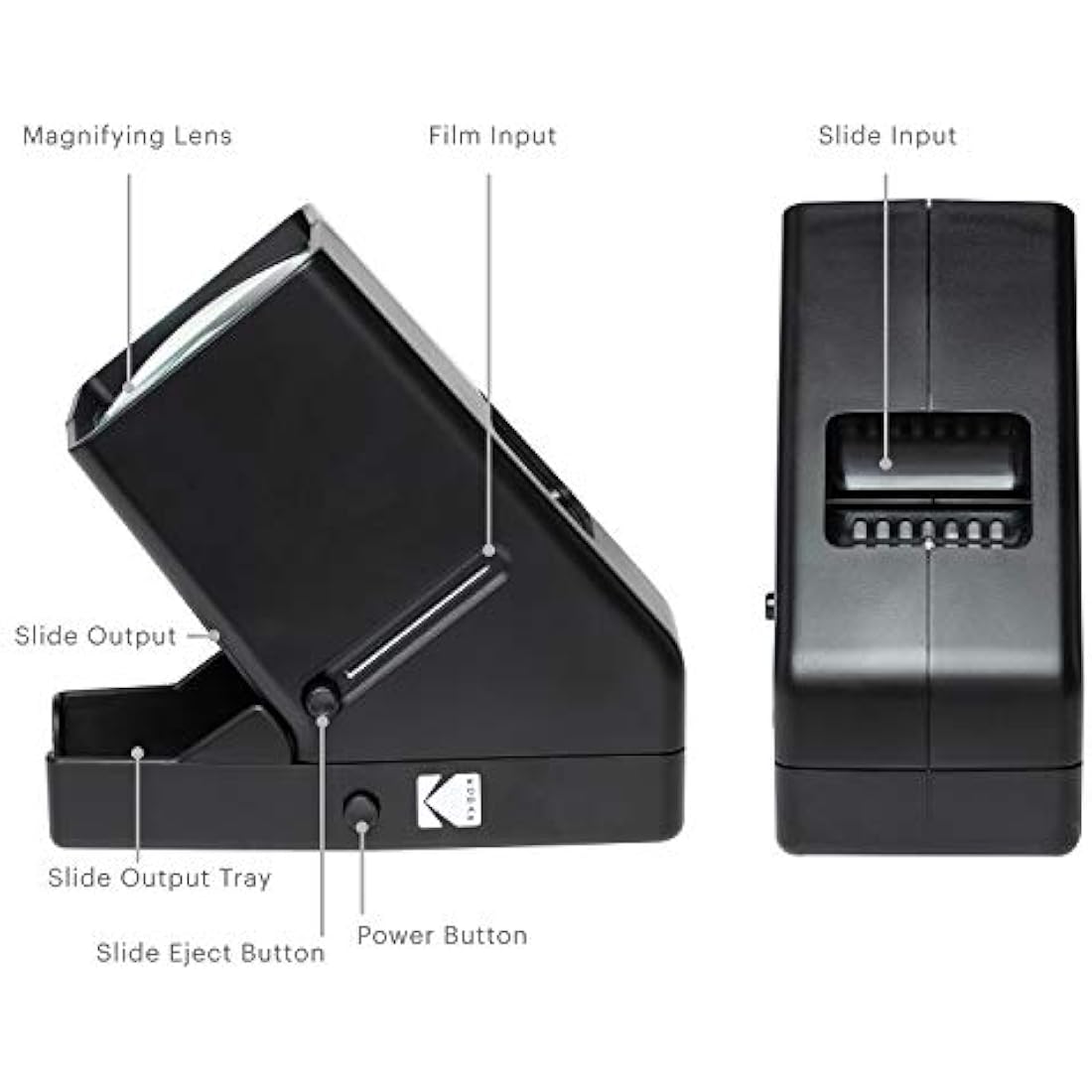 Kodak 35mm Slide Viewer | 3x Magnification LED Film Projector – Black