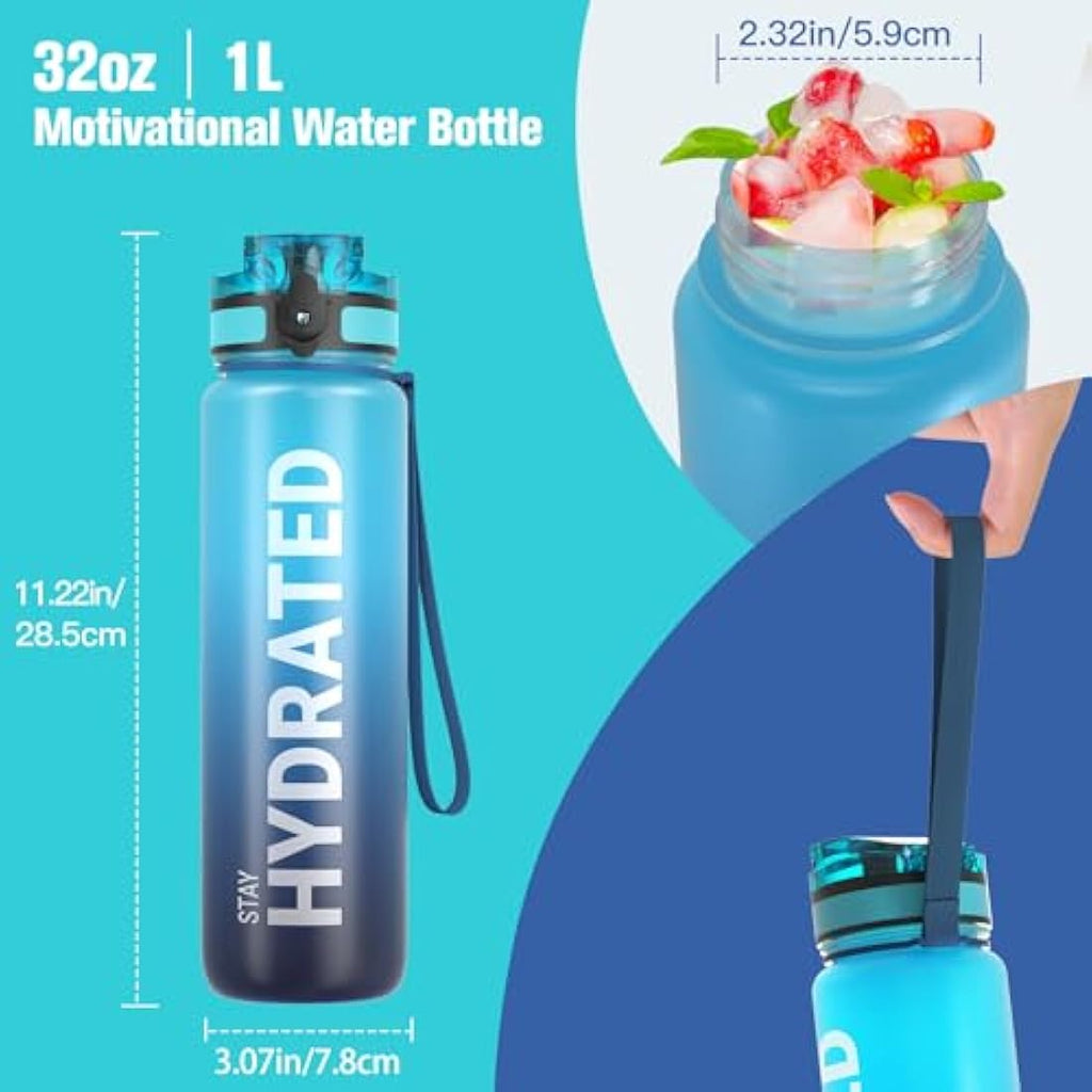 Sahara Sailor Motivational Water Bottle | 1L Tritan BPA Free Leakproof
