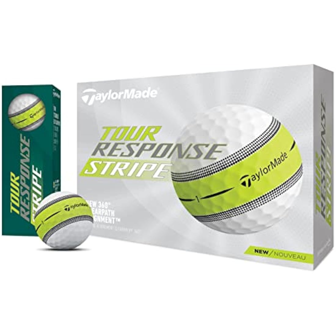 TaylorMade Tour Response Stripe Golf Balls – Soft Urethane Multi-Color
