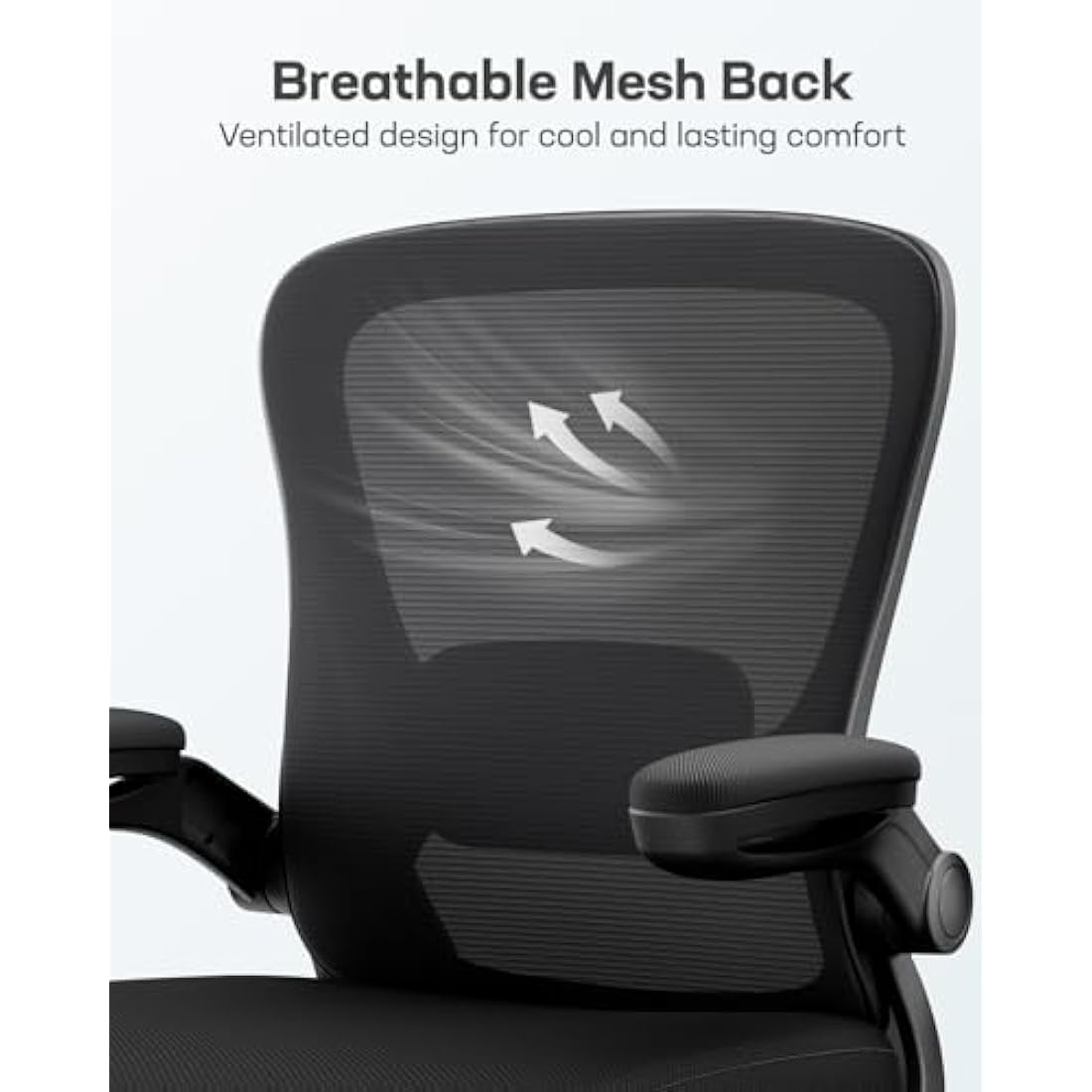 Marsail Ergonomic Office Chair | 3D Lumbar Support & Flip-up Arms