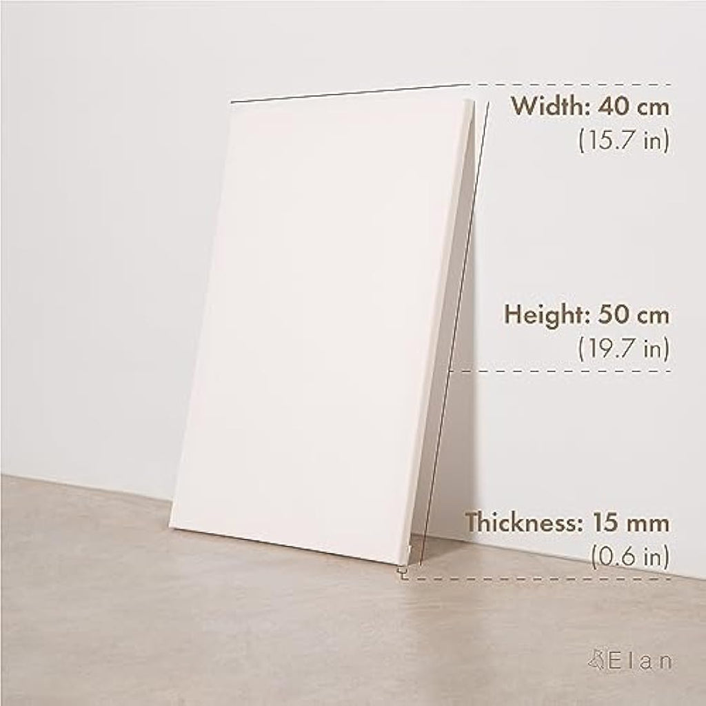 Elan Stretched Canvas 40x50cm 6-Pack | Triple Primed 100% Cotton