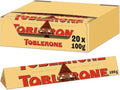 Toblerone Milk Chocolate with Honey & Almond Nougat - 20 x 100g Bars
