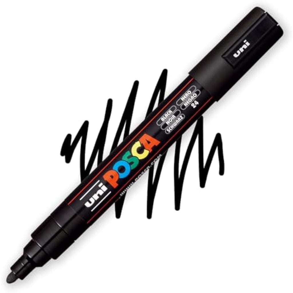 Posca Paint Markers | Black & White Multi-Surface Pen Set | 8 Pack