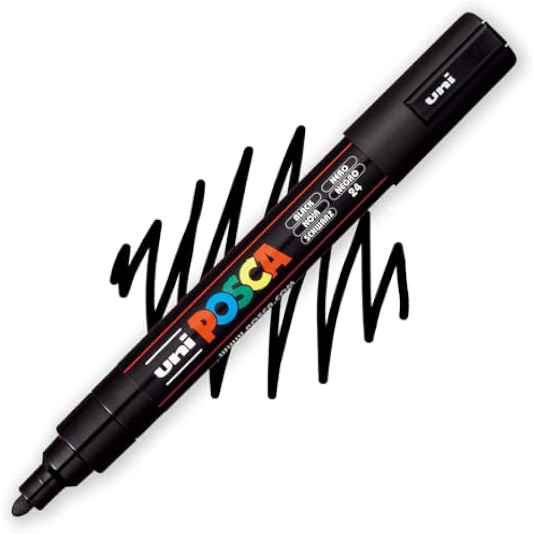 Posca Paint Markers | Black & White Multi-Surface Pen Set | 8 Pack