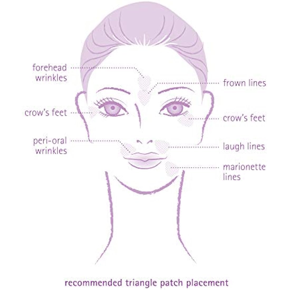 Toute Nuit Facial Wrinkle Flattening Patches - Triangle Face Tape (45ct)