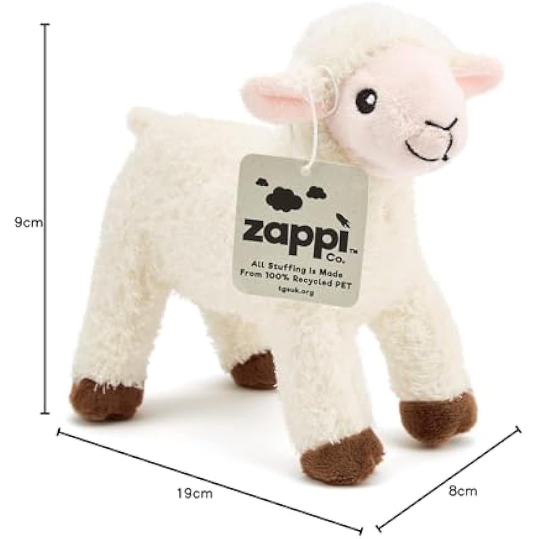 Zappi Co Lamb Plush Toy – Soft Stuffed Animal for Kids (15cm)
