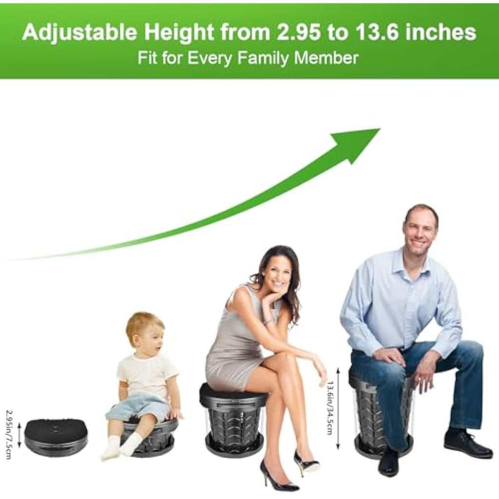 imodomio Portable Camping Toilet - Folding ABS Potty with Lid & Storage Bag