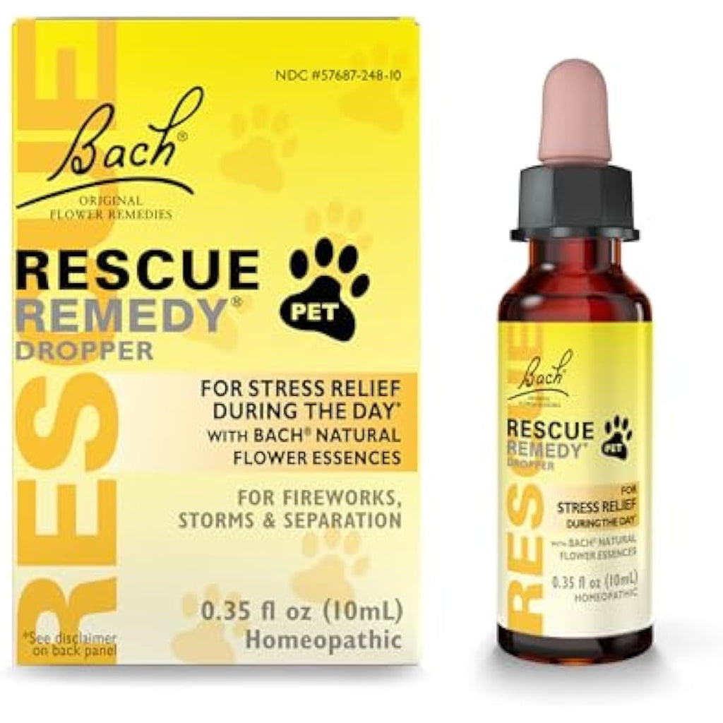 Bach Rescue Remedy Pet Calming Drops – Alcohol-Free Flower Blend, 10ml
