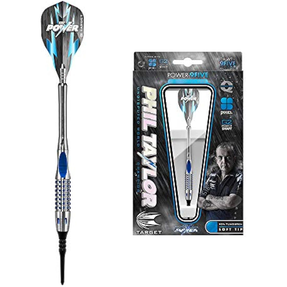 Target Phil Taylor Power 9-Five Gen 2 Soft Tip Darts | 18g Tungsten