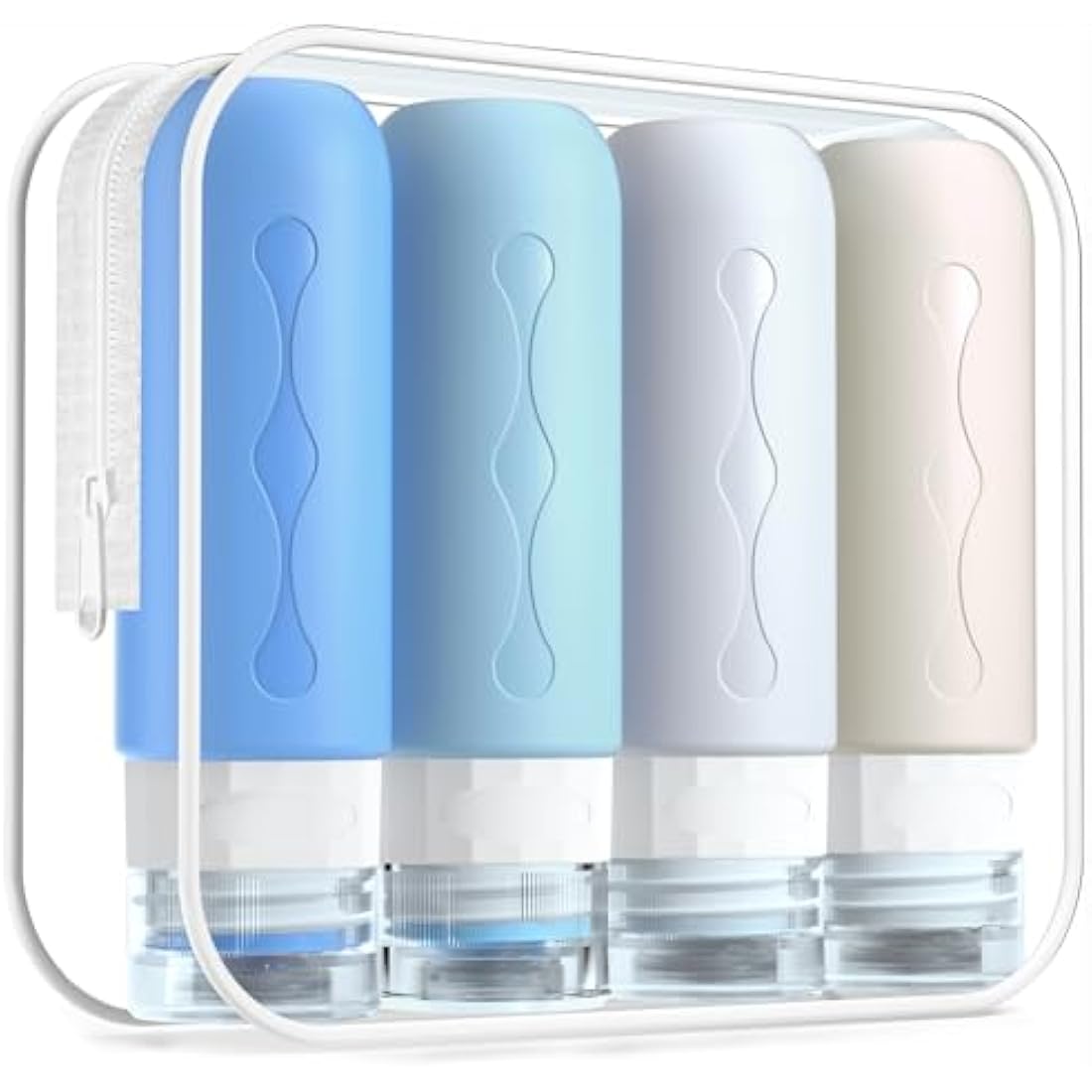 Gemice Silicone Travel Bottles – 4 Pack Leakproof TSA Approved (90ml)