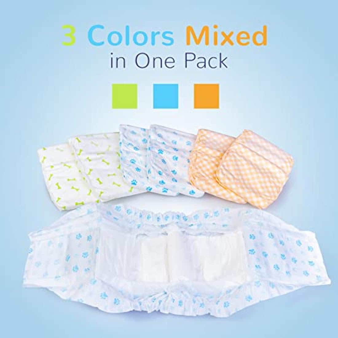 Pet Soft Male Dog Wraps – Super Absorbent Disposable Nappies, 48-Pack