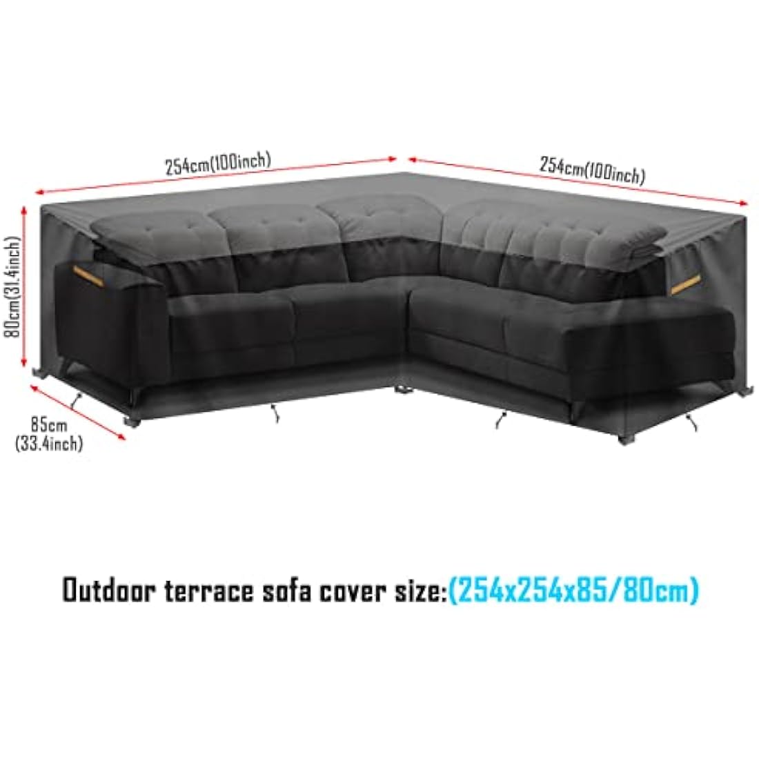 SanGlory V-Shape Garden Furniture Cover | Waterproof 420D Oxford Fabric