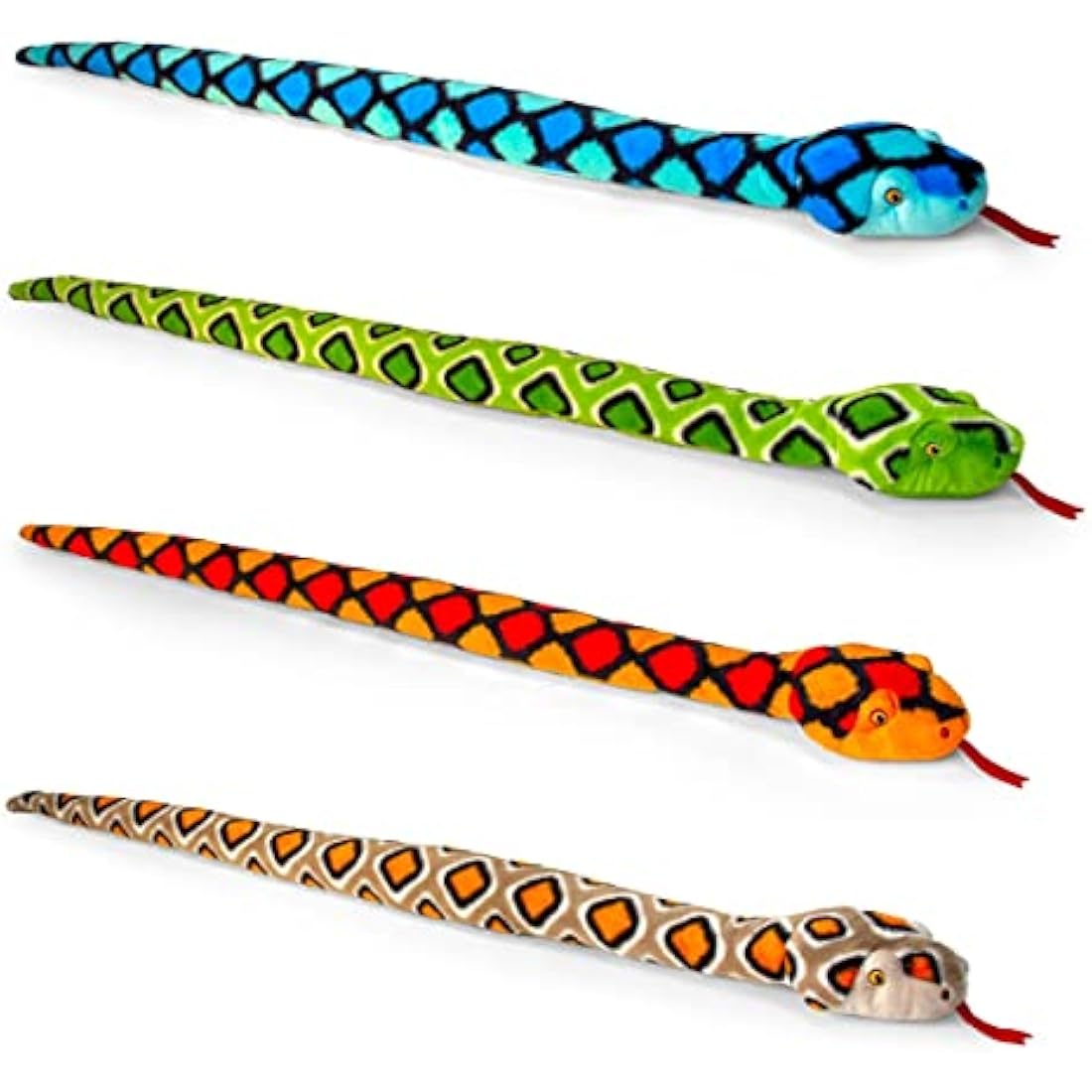 Deluxe Paws 100cm Plush Snake – 100% Recycled Eco-Friendly Soft Toy