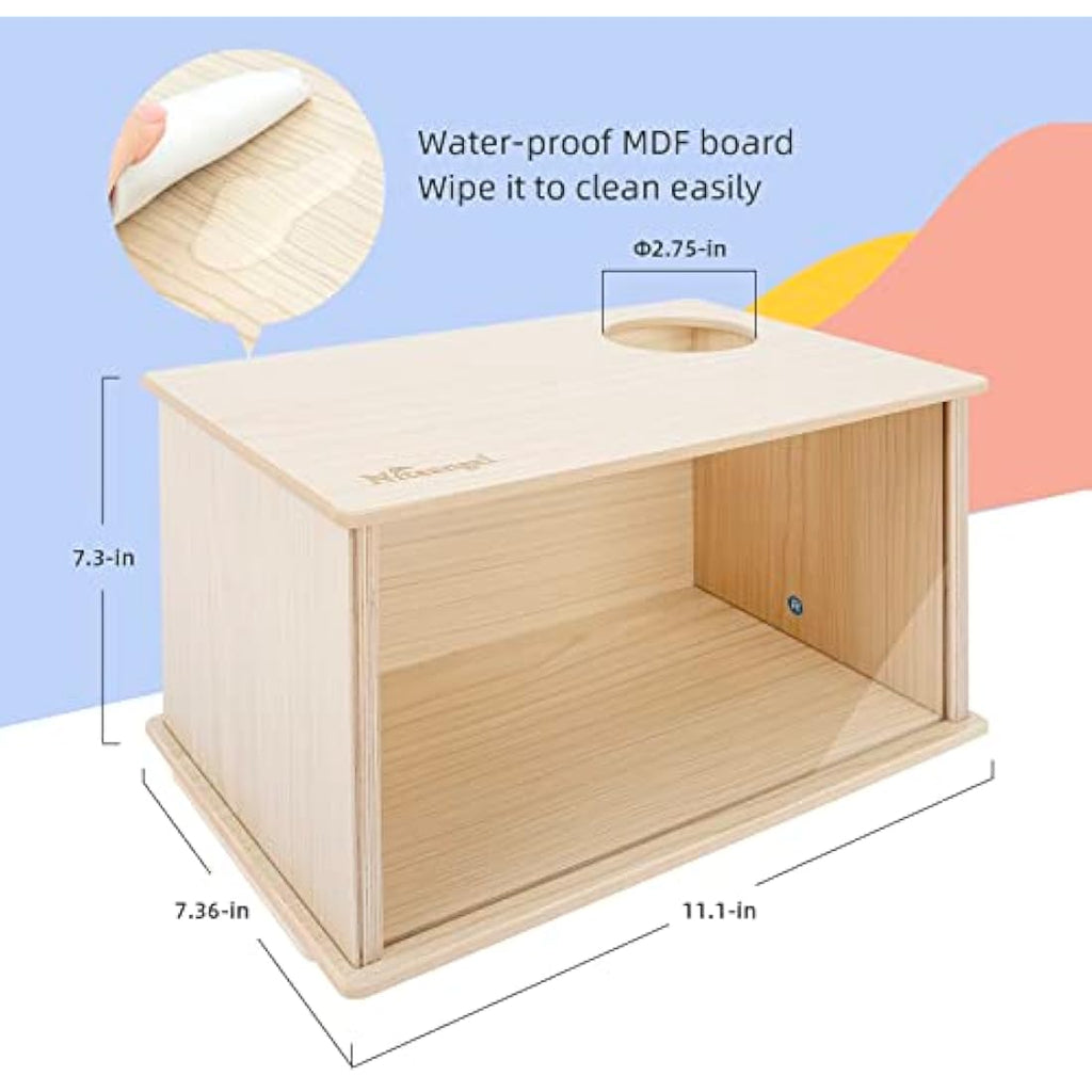 Niteangel Wooden Hamster Digging Box – Transparent Burrowing Hideout