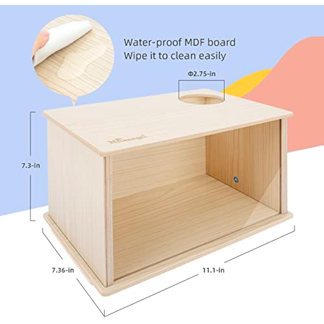 Niteangel Wooden Hamster Digging Box – Transparent Burrowing Hideout