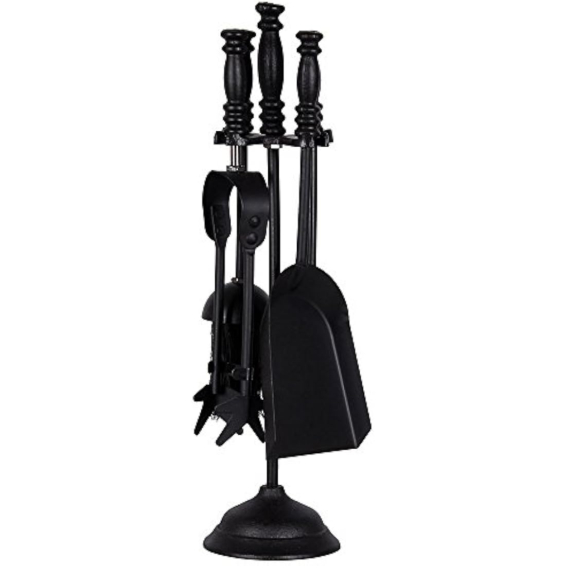 Malham 5 Piece Fireplace Companion Set | Black Steel Tools