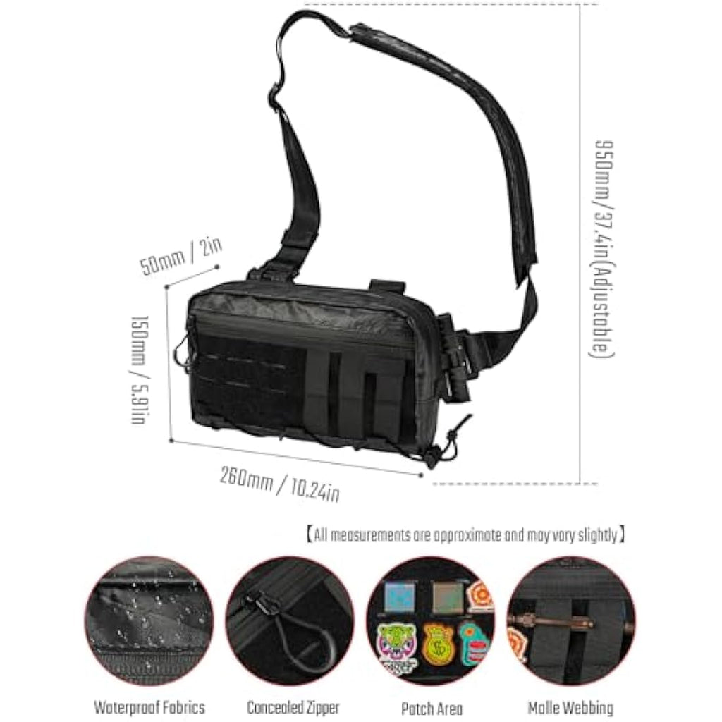 Tactical Geek Cache L3 EDC Sling Bag – Lightweight Nylon Crossbody Daypack