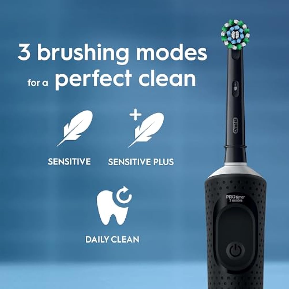 Oral-B Vitality Pro Electric Toothbrush – 3 Modes & 2 Brush Heads, Black