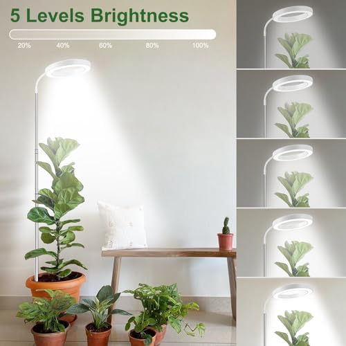 Wolezek Full Spectrum LED Grow Light | 65in Adjustable Height & Timer