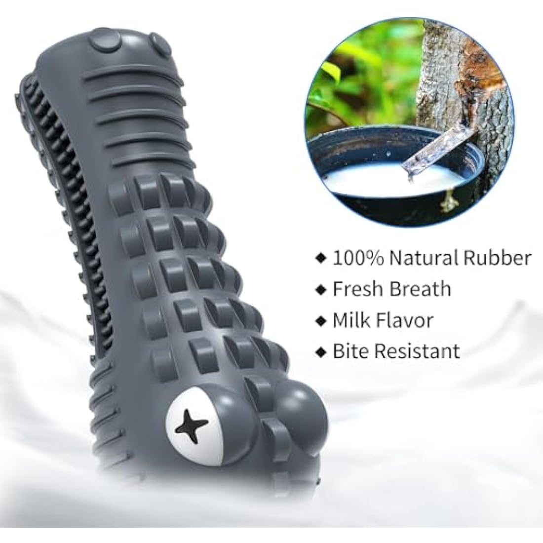 HETOO Crocodile Squeaky Dog Chew Toy | Durable Rubber Dental Care