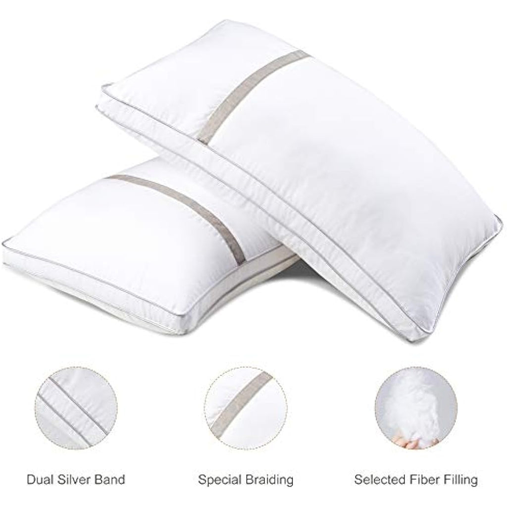 BedStory Hotel Pillows 4 Pack – Down Alternative Hypoallergenic Cotton